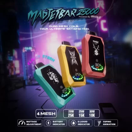 Madjetbar 25K Disposable Device Powered by Sikary – 25,000 Puffs - Cool Mint