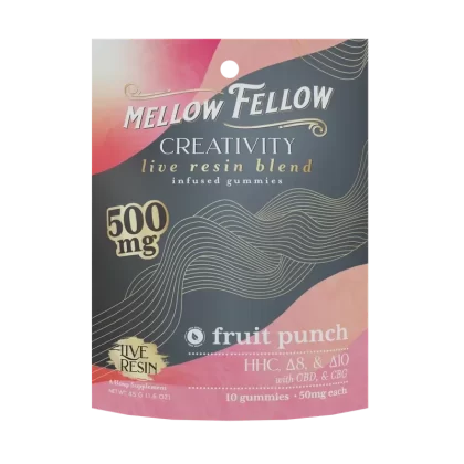Mellow Fellow Creativity Blend Live Resin M-Fusions Edibles Fruit Punch 500mg
