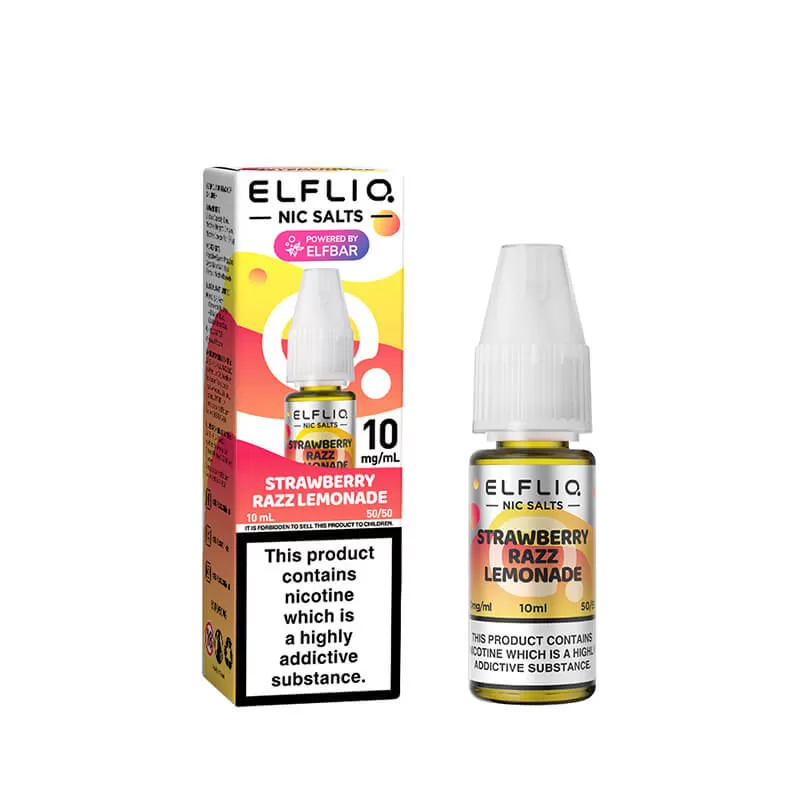 Elf Bar ElfLiq Strawberry Razz lemonade Nic Salt E-Liquid - 10mg - Image 2
