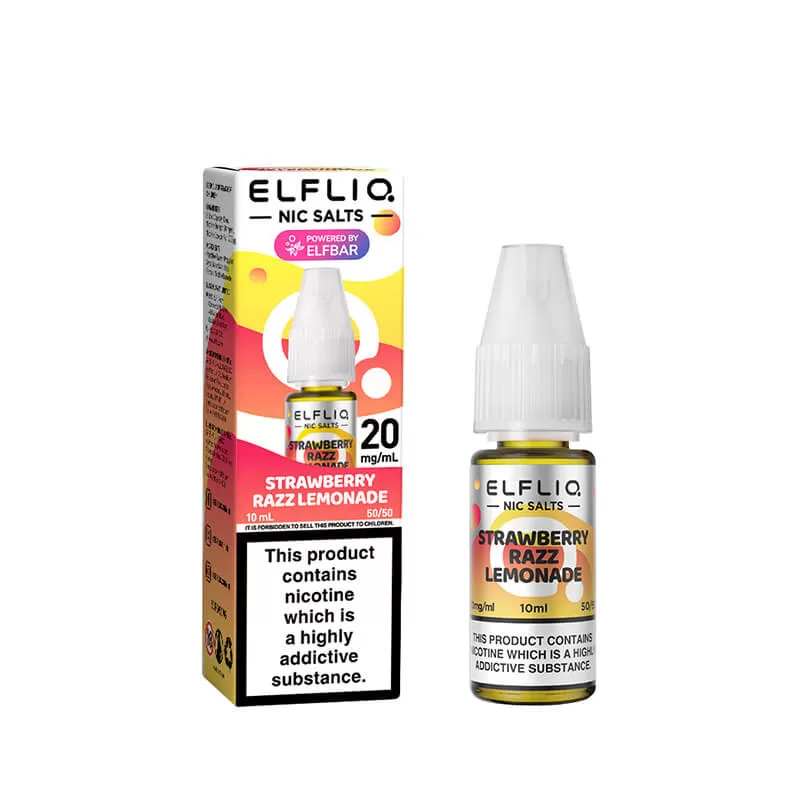 Elf Bar ElfLiq Strawberry Razz lemonade Nic Salt E-Liquid - 10mg - Image 3