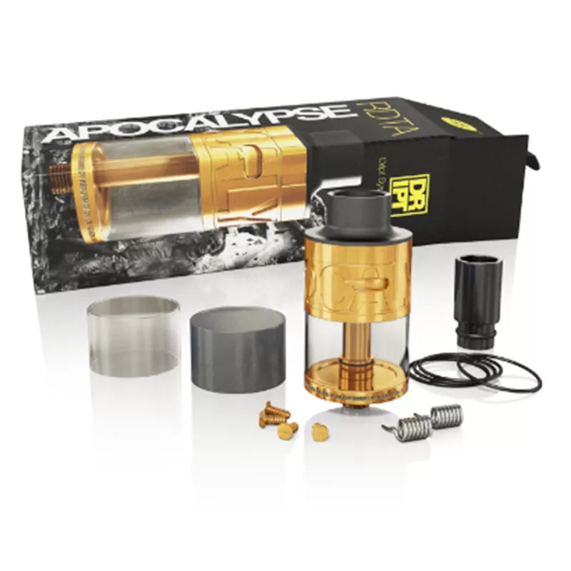 ATOM Vapes Apocalypse RDTA 4ML 24mm Tank Atomizer - Gold - Image 2