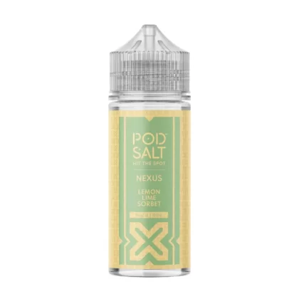 Pod Salt Lemon Lime Sorbet 100ml Vape Juice By Nexus - 2x 18mg Nic Shot