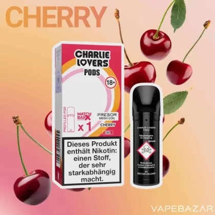 Charlie Lovers Pods – Cherry (1er Pack) - 20mg/ml, 10mg/ml; Vape Product