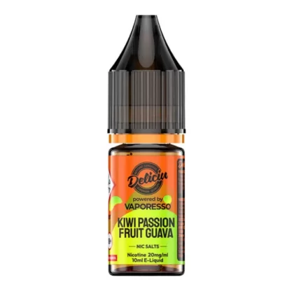 Kiwi Passion Fruit Guava Nic Salt E-Liquid by Deliciu (10ml)