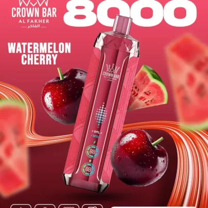 Al Fakher Crown Bar Crystal V2 8000 Watermelon Cherry