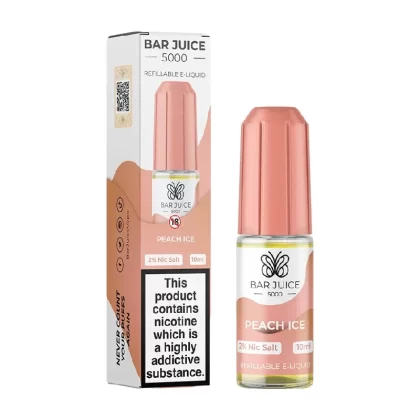 Peach Ice Bar Juice 5000 Nic Salt E-Liquid 10ml