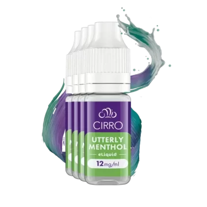 Cirro E-Liquid Utterly Menthol ( Crisp Mint ) 10ml x 4 bottles – 50-50 12mg