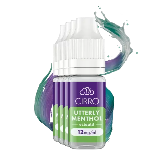 Cirro E-Liquid Utterly Menthol ( Crisp Mint ) 10ml x 4 bottles – 50-50 12mg