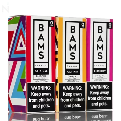 BAMS Cannoli - No Nicotine Vape Juice - 100mL - Original Cannoli