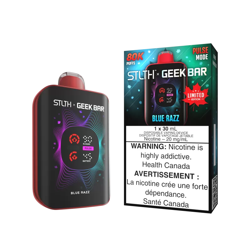 STLTH x GEEK BAR CANADA LIMITED EDITION - Blue Razz - 20 mg/mL (wholeseller) - Excise AB, 20 mg/mL - AB (A65021)