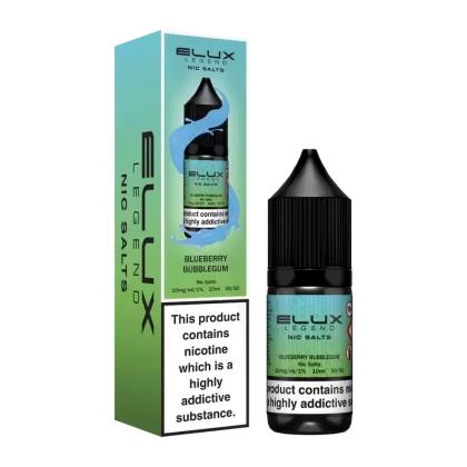 ELUX BLUEBERRY BUBBLEGUM Nic Salt (10pk) 10mg 20mg Vape Juice Liquid