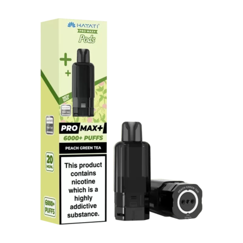 Hayati Pro Max Plus 6000 Prefilled Pod Peach Green Tea
