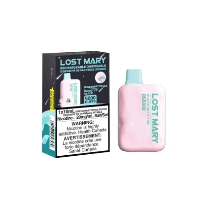 Lost Mary Disposable Vape – Blueberry CC Ice – 5000 Puffs - Eliquidsupply