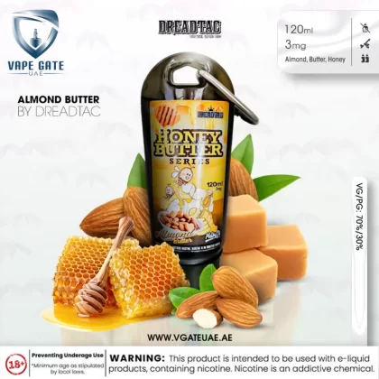 HONEY BUTTER SERIES - ALMOND BUTTER BY DREADTAC - 3 mg - 120 ml