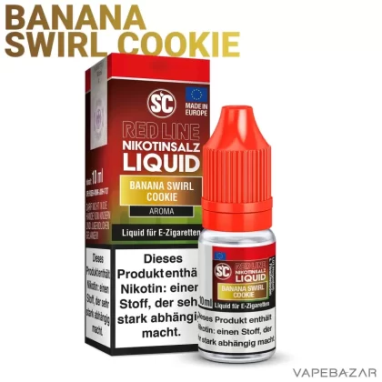 SC Red Line Nikotinsalz Liquid – Banana Swirl Cookie - 20mg/ml, 10mg/ml; Banane