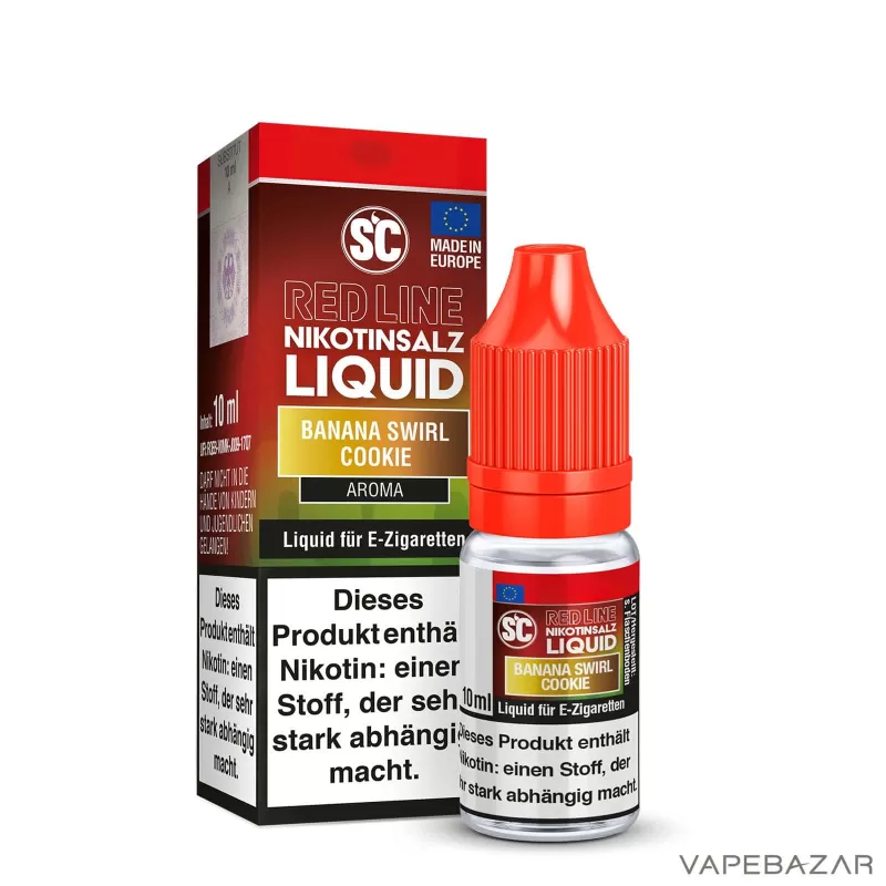 SC Red Line Nikotinsalz Liquid – Banana Swirl Cookie - 20mg/ml, 10mg/ml; Banane - Image 2