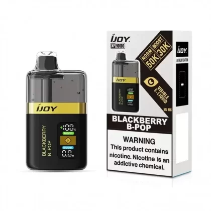 iJoy Bar XP50000 Vape - Pack Count#Single Pack~Flavor#Blackberry B-Pop>Blue Razz Ice>Blueberry Watermelon>Juicy Peach>Miami Mint>Pink & Blue>Strawberry Ice>Triple Berry>Watermelon Ice>White