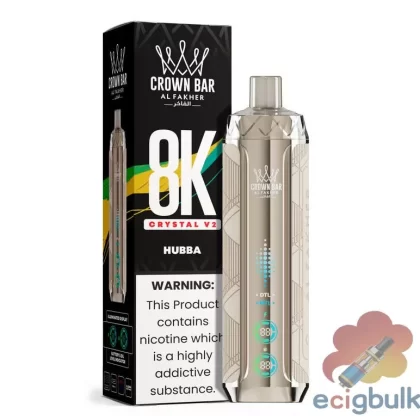 Alfakher Crystal 8000 V2 Disposable Vape – Long-lasting 8000 Puffs with Mesh Coil