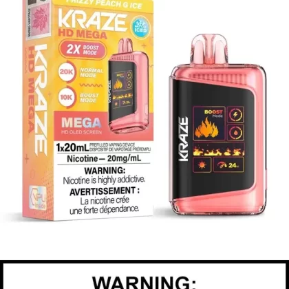 Frizzy Peach G Ice Kraze HD Mega Disposable Vape