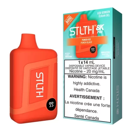 STLTH 8K Pro Disposable Vape Device - Punch Ice - 20mg/ml