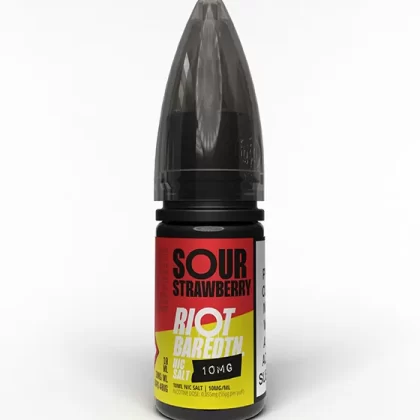Sour Strawberry Nic Salt E-Liquid - Riot Bar Edition - 10mg - PG 60%