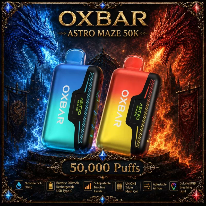 OXBAR Astro Maze 50K - Strawberry Cereal Donut Milk (BLK Series)