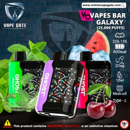 Vapes Bar - Galaxy Rechargeable Disposable Vape (25,000 Puffs) - Lemon & Lime / 20 mg