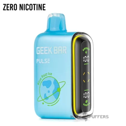 Geek Bar Pulse Zero Nicotine Disposable Vape - Flavor#Blue Razz Ice>Fcuking Fab>Miami Mint>Strawberry B-Pop>Watermelon Ice