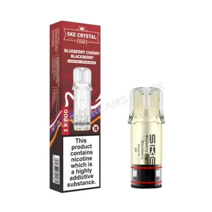 SKE Crystal Plus Blueberry Cherry Blackberry Prefilled Pod - Vapestreams Co