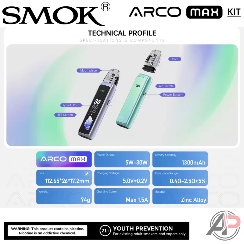 Smok Arco Max Pod System Starter Kit Device - Image 3
