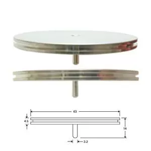 Large Ø63mm x 9.5mm pin height