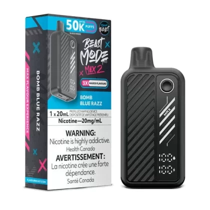 Flavour Beast Mode Max 2 – Bomb Blue Razz – 50,000 Puffs