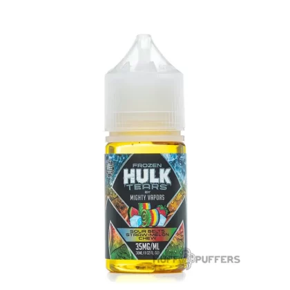 Frozen Hulk Tears Salt – Sour Belts Straw-Melon Chew 30mL - Nicotine Strength#35mg>50mg