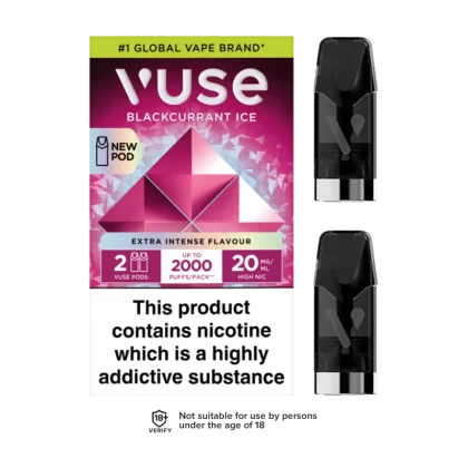 Blackcurrant Ice Vuse Pro Pods - 20mg - Vape Product (7DDD23)