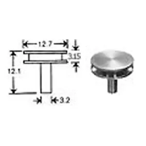 Special ZEISS/LEO SEM Pin Stub Mount, Ø12.7mm x 9mm pin height