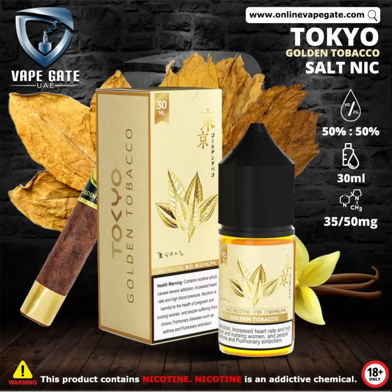Tokyo Golden Tobacco Saltnic 30ml - 20 mg - 30 ml