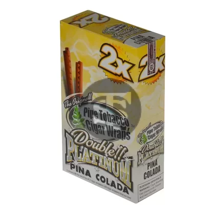 Double Platinum Pina Colada Wraps 25 Pouches of 2 - Vape Store