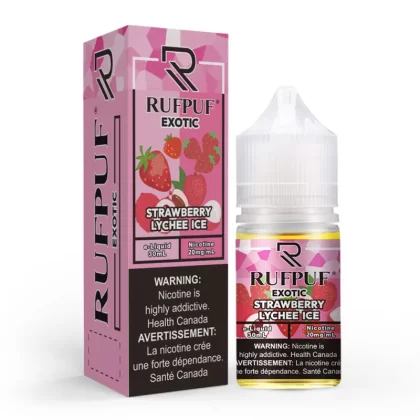 RufPuf Exotic Strawberry Lychee Ice Nic Salt – 30ml - Vape Product, Vape Product