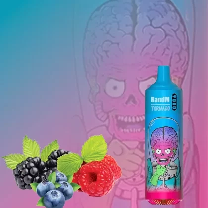 FUMOT Blueberry Sour Raspberry RandM Tornado 9000 Bar R and M Pack Of