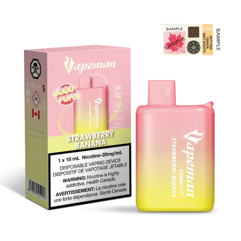 VAPEMAN 6000 – STRAWBERRY BANANA