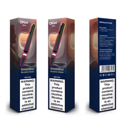 DKiss Slim Smokeless Nicotine Inhaler - 400 puffs - White / Coffee