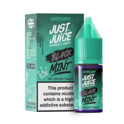 JUST JUICE BLACK MINT NIC SALT E-LIQUID - Nicotine Strength#10MG (1%)>20MG (2%)