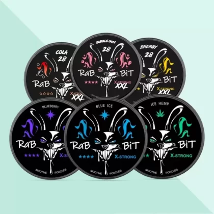 Rabbit Nicotine Pouches In UAE - Blue Ice 26mg, Blueberry 26mg