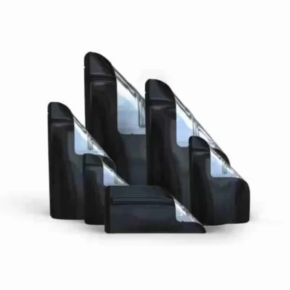 Smell Proof Mylar Bags – Black/ Clear - Discountvapepen