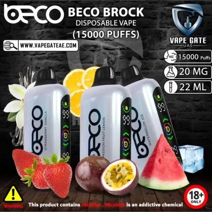 BECO BROCK DISPOSABLE VAPE (15000 PUFFS) - 20 mg /