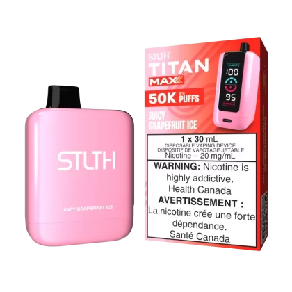 STLTH TITAN MAX - Juicy Grapefruit Ice - 20 mg/mL (wholeseller) - Excise ON, 20 mg/mL (wholeseller) - Excise AB (772F31)