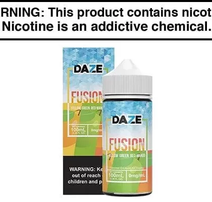 YELLOW GREEN RED MANGO ICED BY 7 DAZE FUSION 100ML - Vapejuice