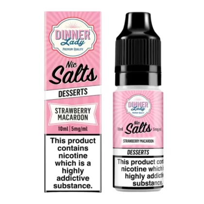 Strawberry Macaroon Nic Salt E-Liquid by Dinner Lady (10ml) - 10mg