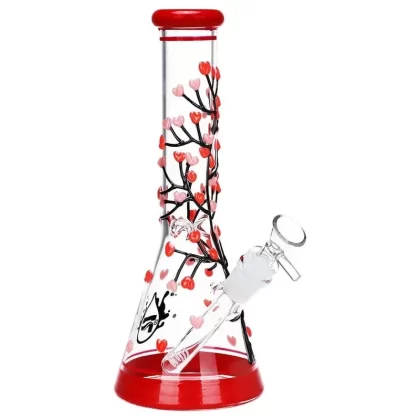 Pulsar – 10.25″ Branching Hearts GITD Water Pipe