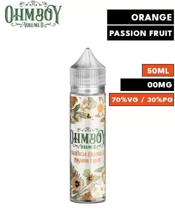 Valencia Orange & Passion Fruit Shortfill eLiquid by Ohm Boy Volume II 50ml - 00mg / 50ml